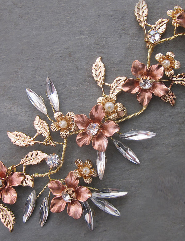 "FAWN" - Bridal Mixed Metal Hair Vine