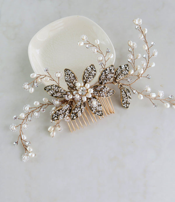 "EMMALINE" Bridal Headpiece Hair Comb