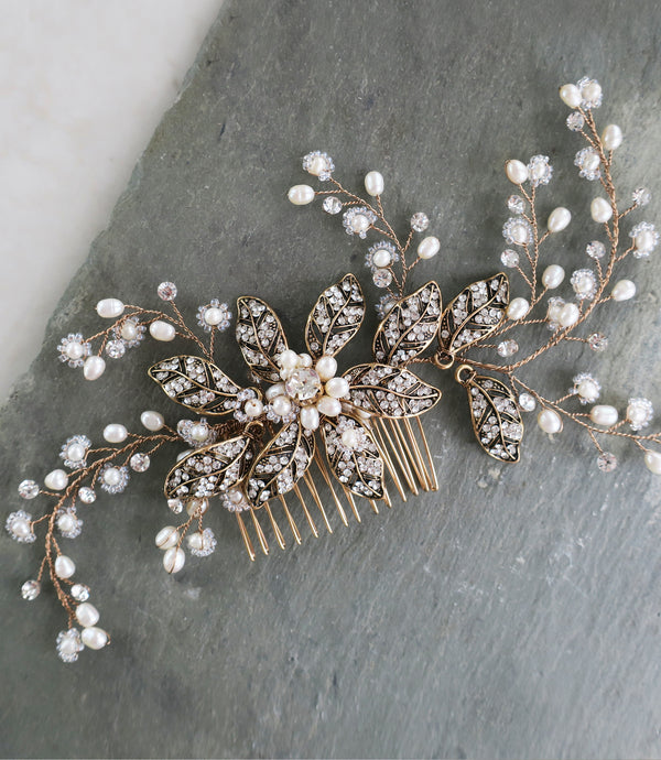 "EMMALINE" Bridal Headpiece Hair Comb