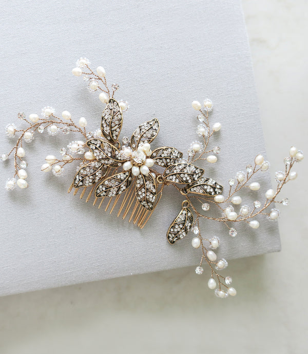 "EMMALINE" Bridal Headpiece Hair Comb