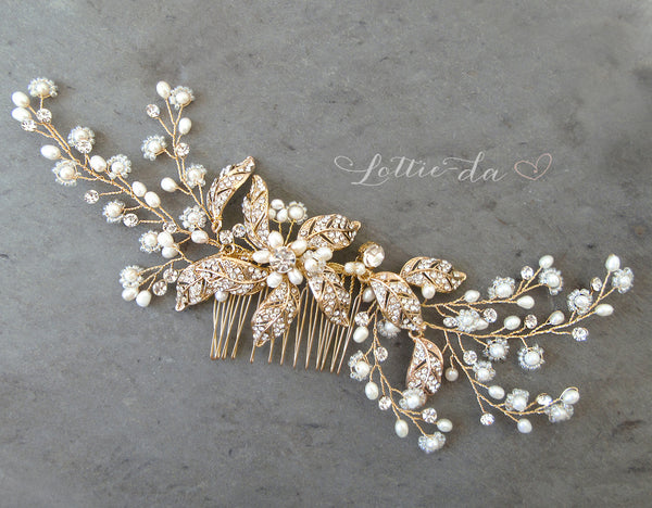 "EMMALINE" Bridal Headpiece Hair Comb