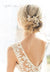 'MARION' Hair Comb with Leaves Pink Flowers
