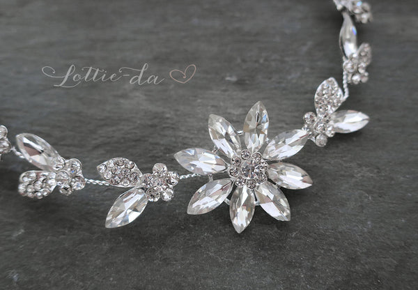 'AZALEA' Crystal Hair Vine Bridal Headpiece