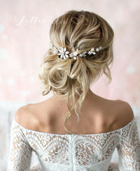 'AZALEA' Crystal Hair Vine Bridal Headpiece