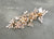'MARION' Hair Comb with Leaves Pink Flowers