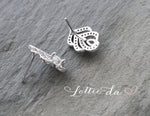 'AYLA' Art Deco Style Leaf Earrings