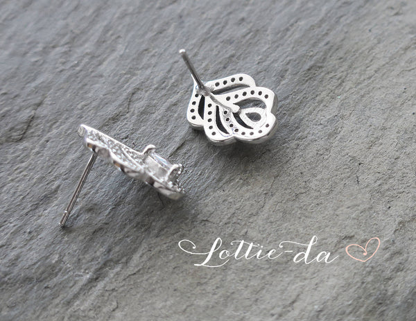 'AYLA' Art Deco Style Leaf Earrings
