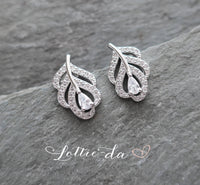 'AYLA' Art Deco Style Leaf Earrings
